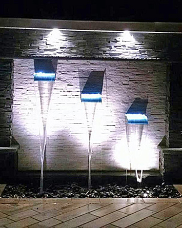 Lighted Water Wall
